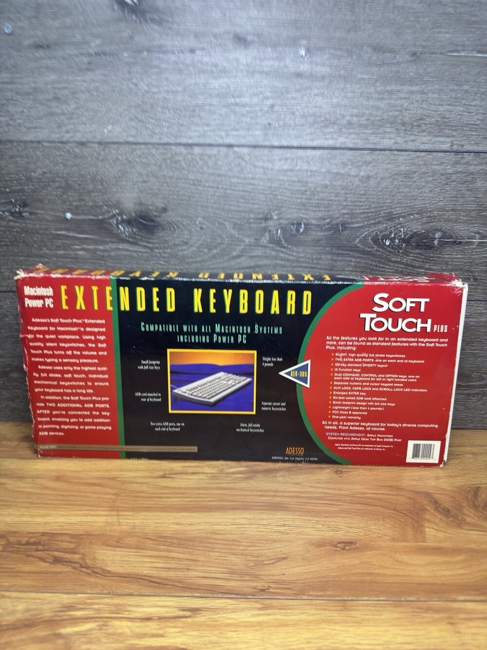 Adesso Soft Touch Plus Extended Keyboard AEK-385 Macintosh ADB Connector